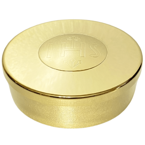 Caixa para Hóstia / Teca 9cm IHS Ouro