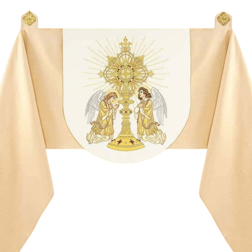 Véu de ombro bordado "Anjos"