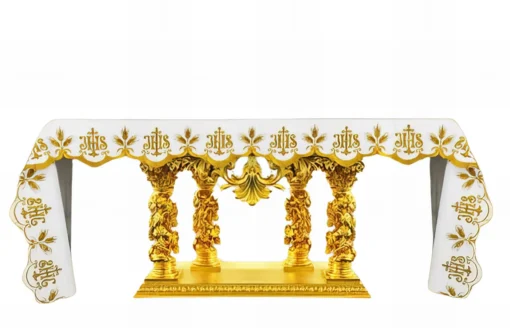 Toalha Bordada IHS Dourado - 3 x 1,5 m