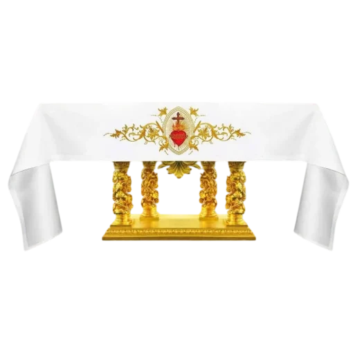 Toalha Bordada Sagrado Coração - 4 x 1,5 m