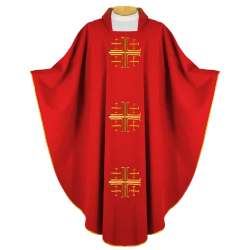 Casula Cruz de Jerusalém - Vermelha