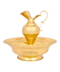 Jarra com Bacia Grande Dourada 4003