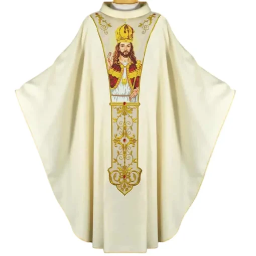 Casula Cristo Rei Branca mod2