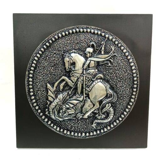 Quadro de São Jorge em Metal