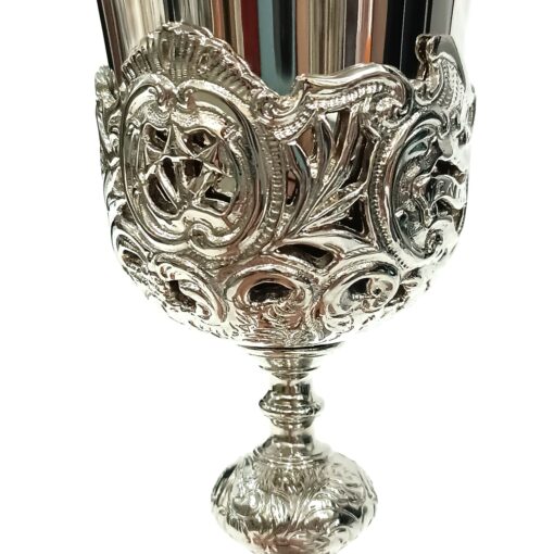 Cálice Barroco Prata - 28cm - Imagem 4