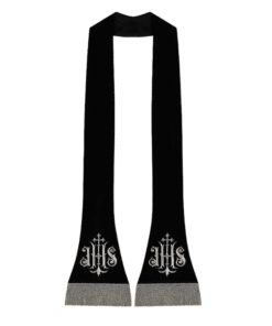 Estola Romana Bordada mod 03 (Preto)