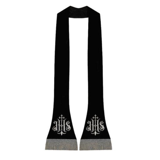 Estola Romana Bordada mod 03 (Preto)