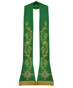 Estola Romana Bordada mod 05 (Verde)
