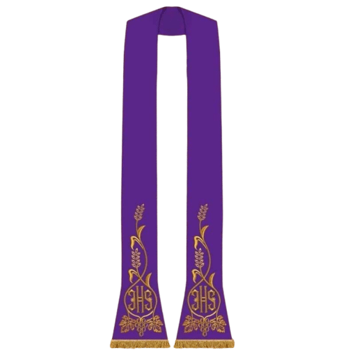 Estola Romana Bordada mod 06 (Roxa)