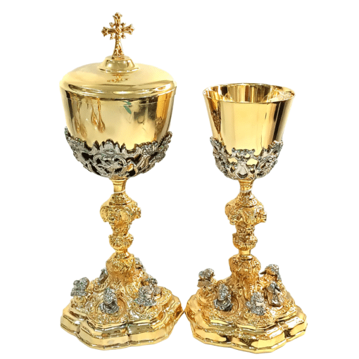 Conjunto Âmbula e Cálice Sagrada Familia 2