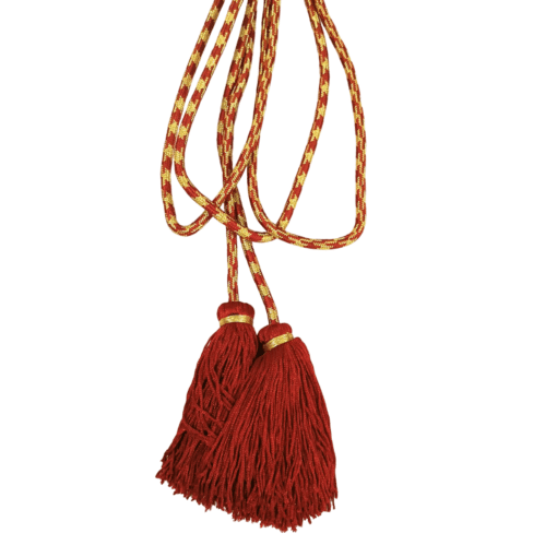 Cíngulo Italiano Mod2 Vermelho com Dourado