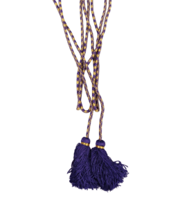 Cíngulo Italiano Mod2 Roxo com Dourado