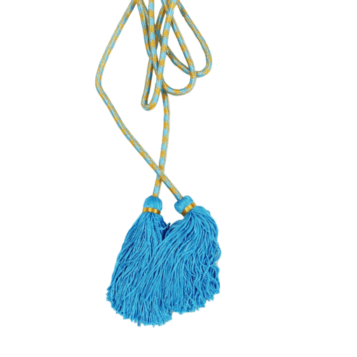 Cíngulo Italiano Mod2 Azul com Dourado