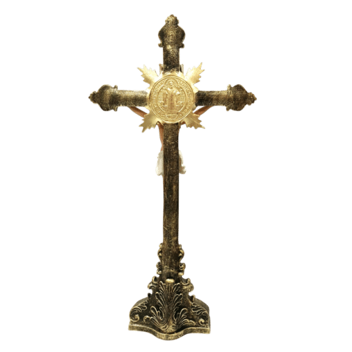 Crucifixo de Mesa São Bento 53cm - Imagem 2