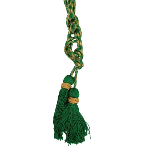 Cíngulo Italiano Mod3 Verde com Dourado