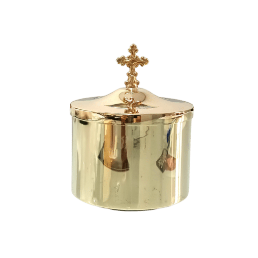 Caixa para Hóstia / Teca 7,8cm Dourada