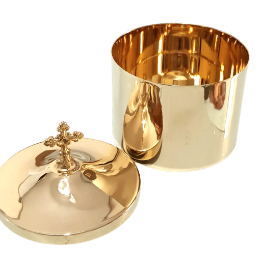 Caixa para Hóstia / Teca 7,8cm Dourada - Imagem 3