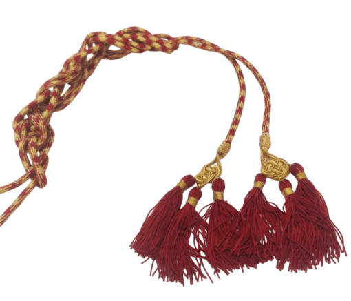 Cíngulo Italiano mod4 Vermelho com Dourado