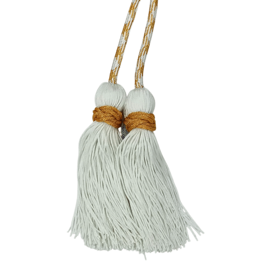 Cíngulo Italiano Mod5 Branco e Dourado
