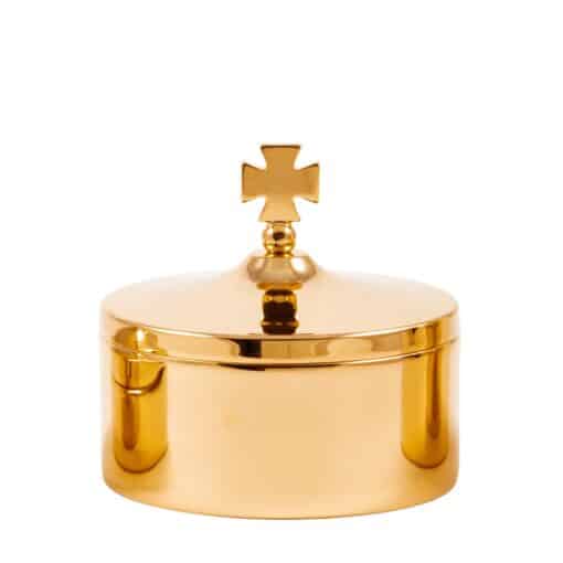 Caixa para Hóstia / Teca Ø 8,4 cm. x h 4 cm