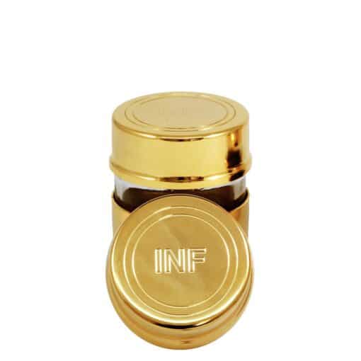 Vaso Santos Óleos Vidro Dourado Enfermos 7815