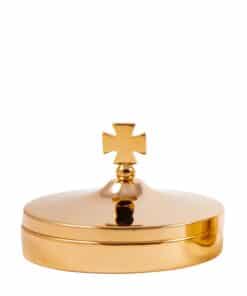 Caixa para Hóstia / Teca Ø 8,4 cm. x h 1,8 cm