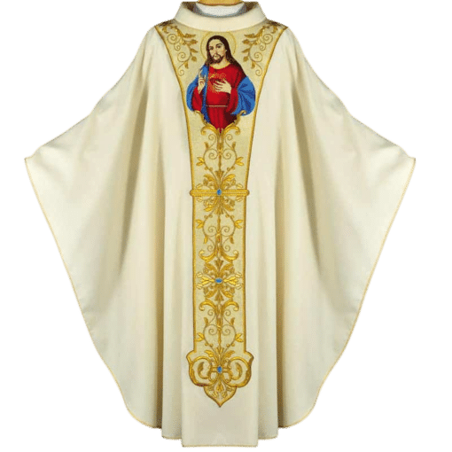 Casula Bordada Coração de Jesus