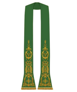 Estola bordada "Cruz" - Verde