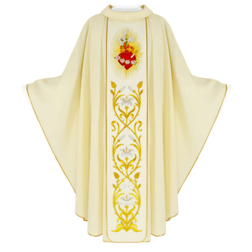 Casula Bordada Coração de Maria