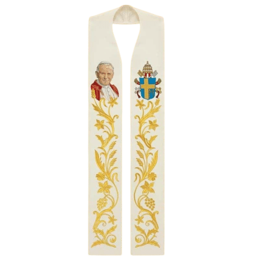 Estola Bordada “São João Paulo II"