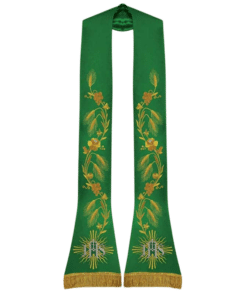 Estola Romana Bordada "Dominium" Verde