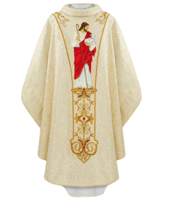 Casula Bordada "Jesus Bom Pastor"
