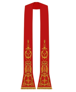 Estola bordada "Cruz" - Vermelha
