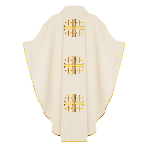 Casula Cruz de Jerusalém - Ecru - Imagem 2