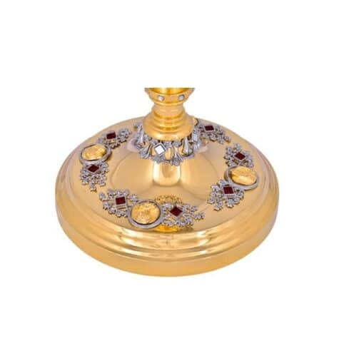 Conjunto Âmbula e Cálice 816/3 Pedras Vermelhas - Imagem 9
