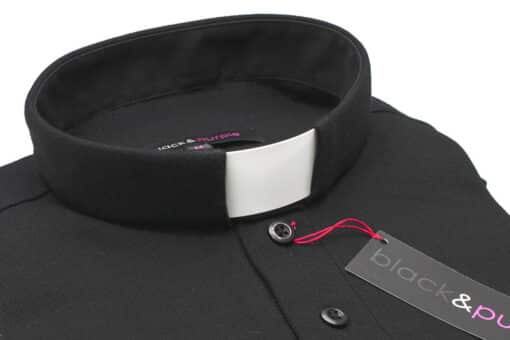 Camisa Clerical Importada - Polo Preta "GG" - Imagem 3