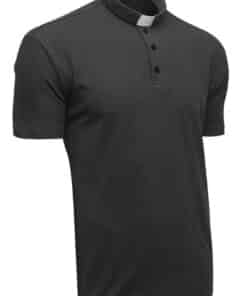 Camisa Clerical Importada - Polo Preta "M"