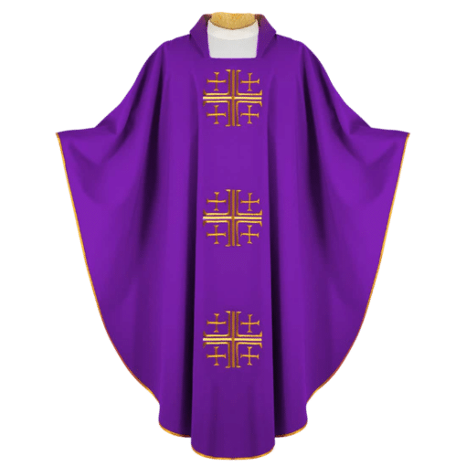 Casula Cruz de Jerusalém - Roxa
