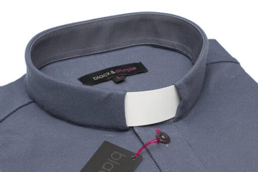 Camisa Clerical Importada - Polo Cinza  Escuro"GG" - Imagem 3