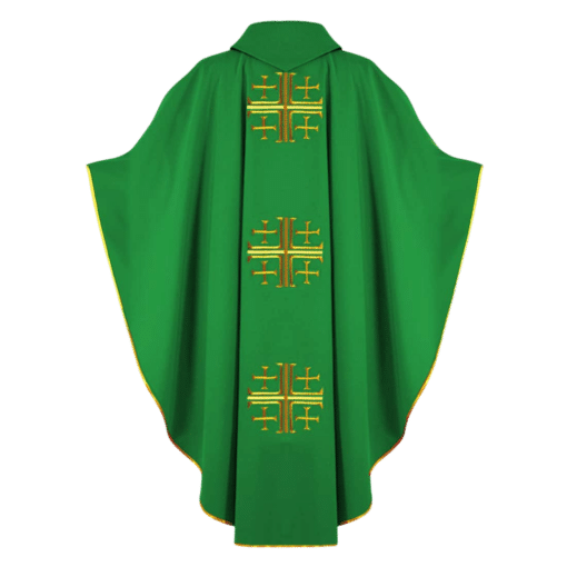 Casula Cruz de Jerusalém - Verde - Imagem 2