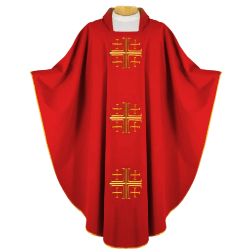 Casula Cruz de Jerusalém - Vermelha