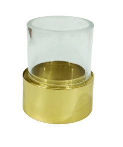 Economizador de Velas com Vidro 7 cm Dourado 02