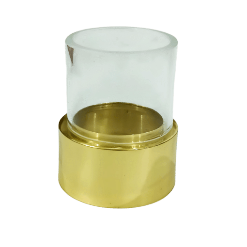Economizador de Velas com Vidro 7 cm Dourado 02