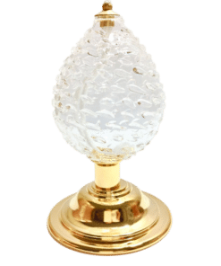 Lamparina em formato de gota em cristal soprado