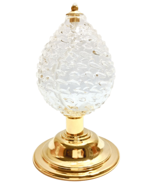 Lamparina em formato de gota em cristal soprado