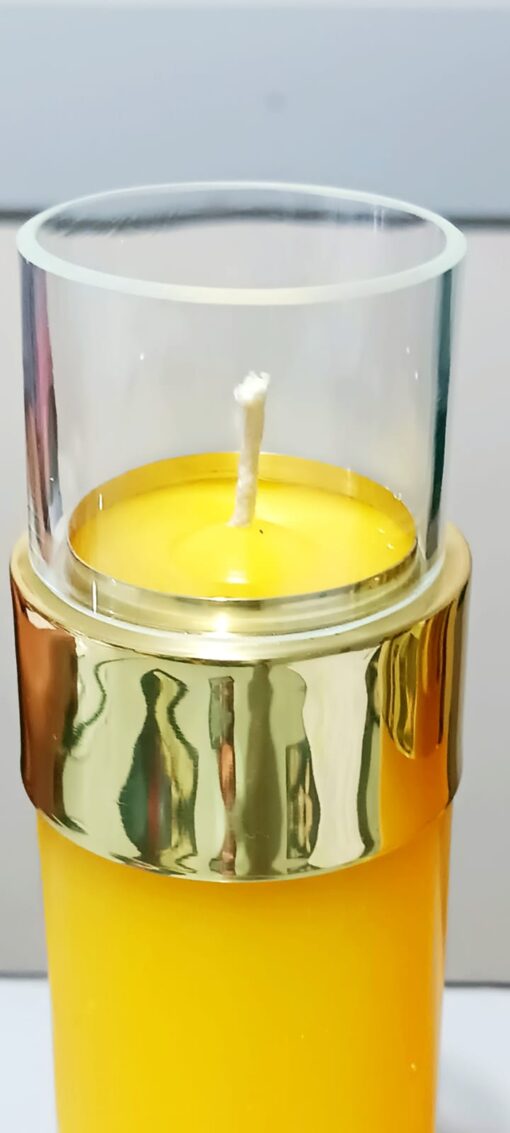 Economizador de Velas com Vidro 7 cm Dourado 02 - Imagem 3