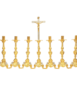 Castiçal c18 Ouro - Conjunto