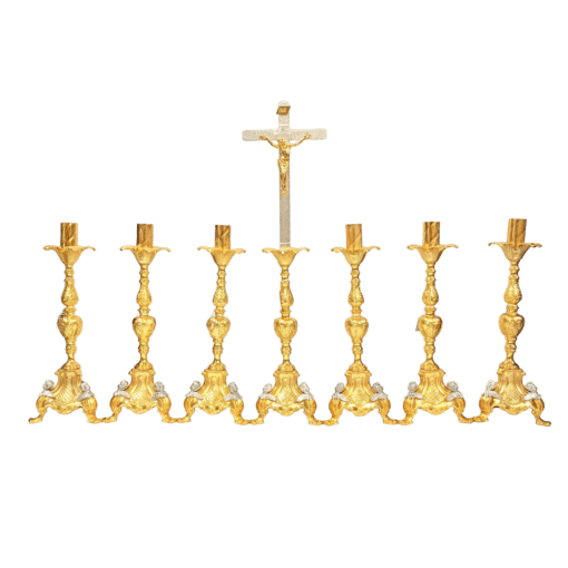Castiçal c18 Ouro - Conjunto