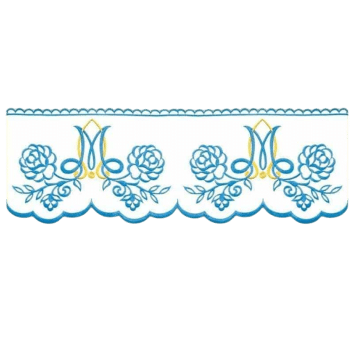 Frontal bordado Mariana Azul - 250x23cm