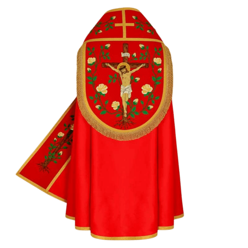 Capa de asperge romana "Jesus na cruz"